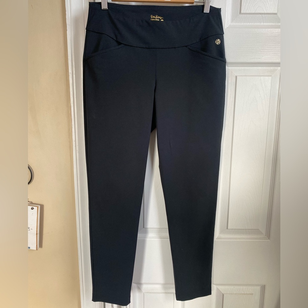 Lilly Pulitzer Luxletic Black pants size 10 in very good condition orig $138